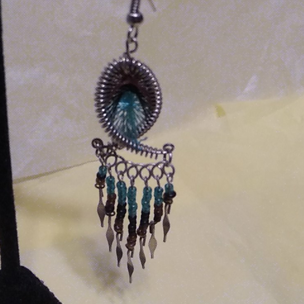 Nwt Boho String & Bead Earrings - Picture 2 of 5